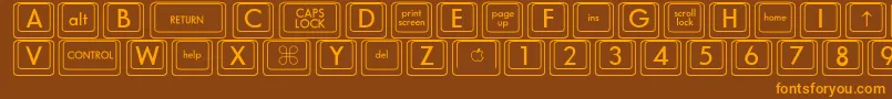 DavysPlain Font – Orange Fonts on Brown Background