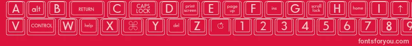 DavysPlain Font – Pink Fonts on Red Background