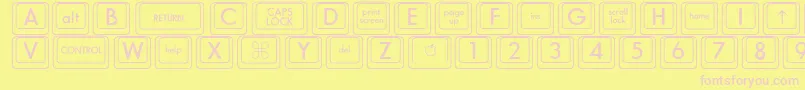 DavysPlain Font – Pink Fonts on Yellow Background