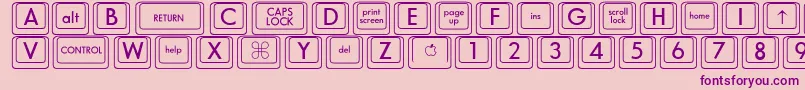 DavysPlain Font – Purple Fonts on Pink Background