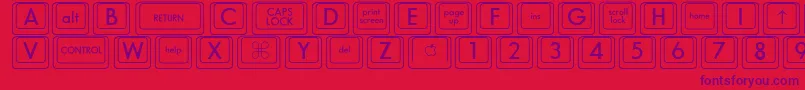 DavysPlain Font – Purple Fonts on Red Background