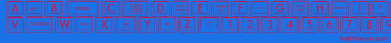 DavysPlain Font – Red Fonts on Blue Background