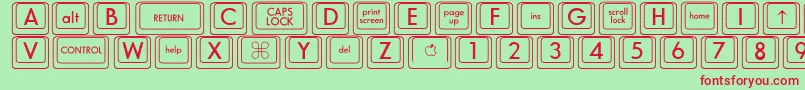 DavysPlain Font – Red Fonts on Green Background