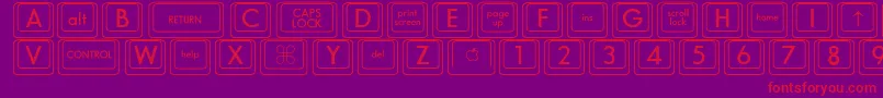 DavysPlain Font – Red Fonts on Purple Background