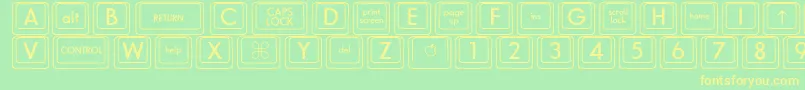 DavysPlain Font – Yellow Fonts on Green Background