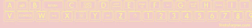 DavysPlain Font – Yellow Fonts on Pink Background