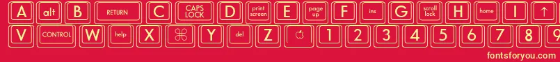 DavysPlain Font – Yellow Fonts on Red Background