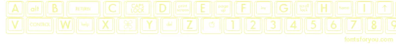 DavysPlain Font – Yellow Fonts on White Background