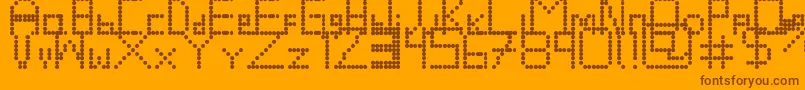 Шрифт Retrovolution – коричневые шрифты на оранжевом фоне