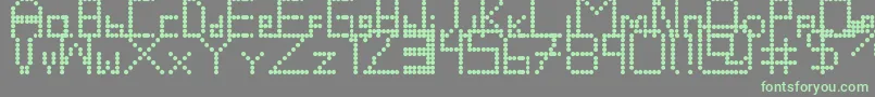 Retrovolution-fontti – vihreät fontit harmaalla taustalla