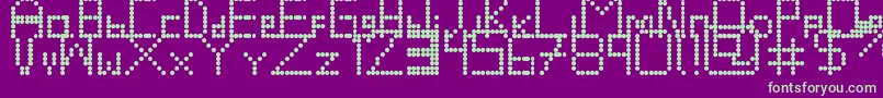 Retrovolution Font – Green Fonts on Purple Background