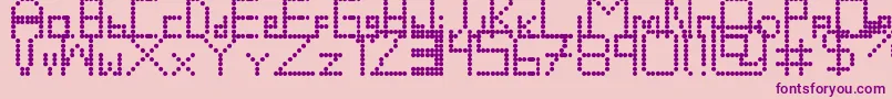 Retrovolution Font – Purple Fonts on Pink Background