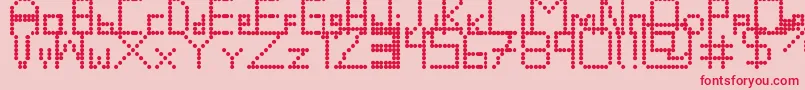 Retrovolution Font – Red Fonts on Pink Background