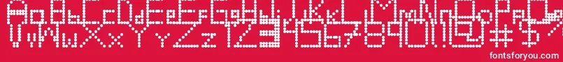 Шрифт Retrovolution – белые шрифты на красном фоне