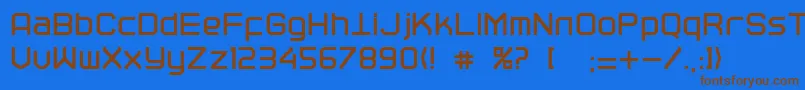 Czcionka Tracer ffy – brązowe czcionki na niebieskim tle