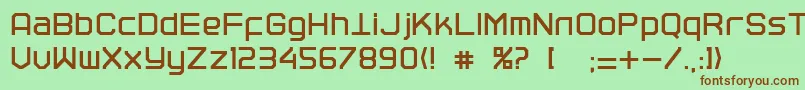 Czcionka Tracer ffy – brązowe czcionki na zielonym tle