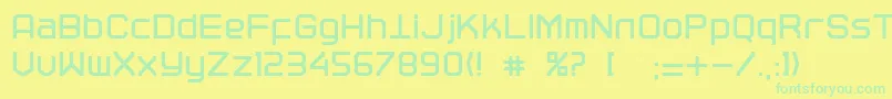 フォントTracer ffy – 黄色い背景に緑の文字