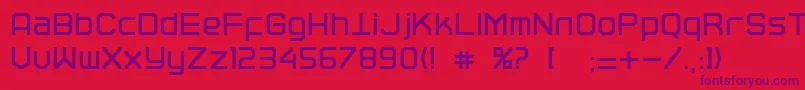 Tracer ffy Font – Purple Fonts on Red Background