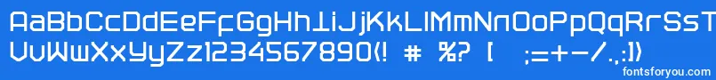 フォントTracer ffy – 青い背景に白い文字