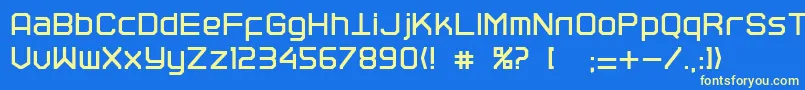 フォントTracer ffy – 黄色の文字、青い背景