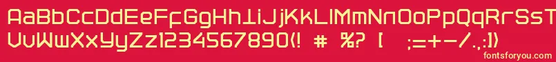 Tracer ffy Font – Yellow Fonts on Red Background