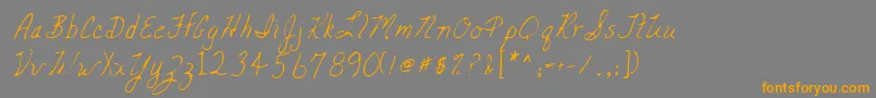 Lehn047-Schriftart – Orangefarbene Schriften auf grauem Hintergrund