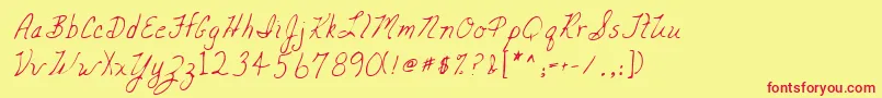Lehn047 Font – Red Fonts on Yellow Background