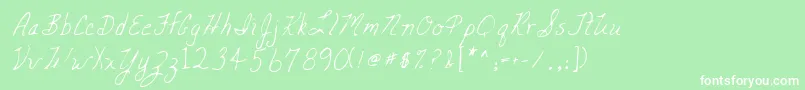 Lehn047 Font – White Fonts on Green Background