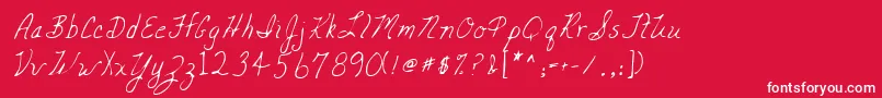Lehn047 Font – White Fonts on Red Background