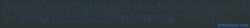 Znikomitno25 Font – Blue Fonts on Black Background