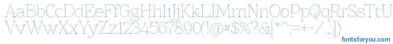 Znikomitno25 Font – Blue Fonts on White Background