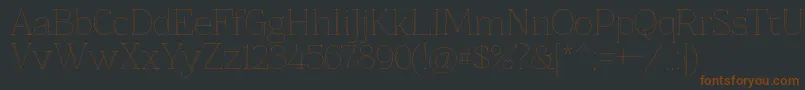 Znikomitno25 Font – Brown Fonts on Black Background