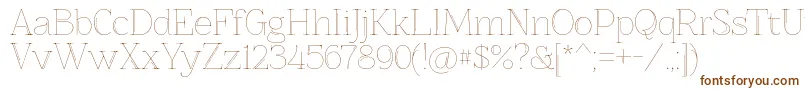 Znikomitno25 Font – Brown Fonts on White Background