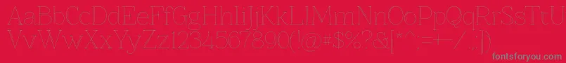 Znikomitno25-Schriftart – Graue Schriften auf rotem Hintergrund