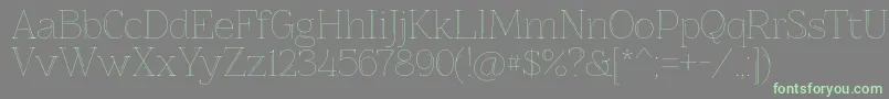 Znikomitno25 Font – Green Fonts on Gray Background