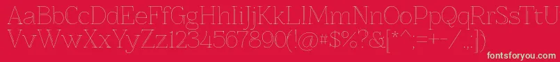 Znikomitno25 Font – Green Fonts on Red Background