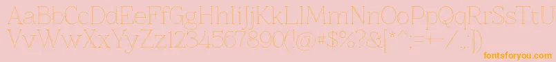 Znikomitno25 Font – Orange Fonts on Pink Background