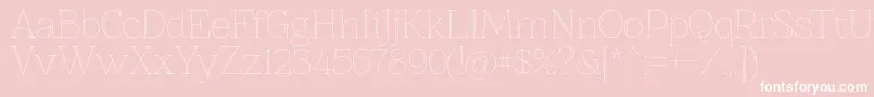 Znikomitno25 Font – White Fonts on Pink Background