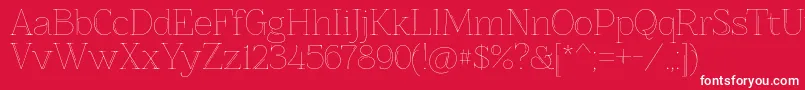 Znikomitno25 Font – White Fonts on Red Background