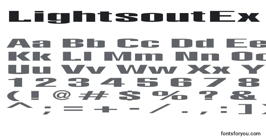 Шрифт LightsoutEx – алфавит, цифры, специальные символы