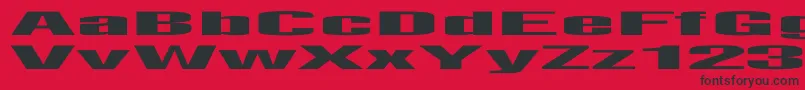 LightsoutEx Font – Black Fonts on Red Background