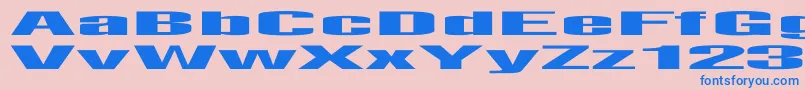 LightsoutEx Font – Blue Fonts on Pink Background