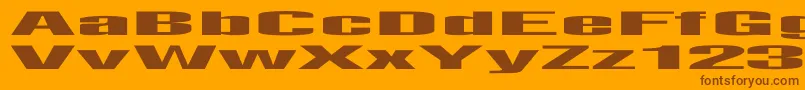 LightsoutEx Font – Brown Fonts on Orange Background