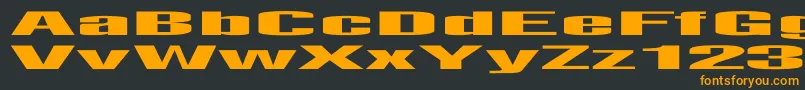 フォントLightsoutEx – 黒い背景にオレンジの文字