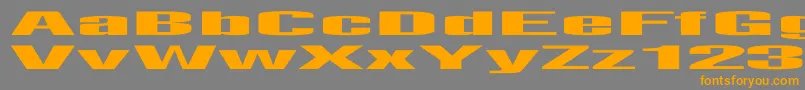 LightsoutEx Font – Orange Fonts on Gray Background