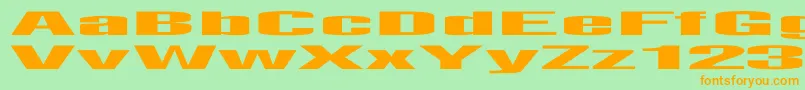 LightsoutEx Font – Orange Fonts on Green Background
