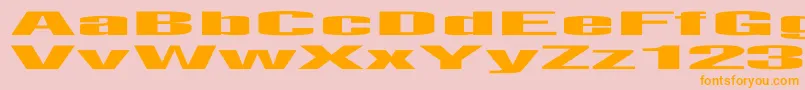 LightsoutEx Font – Orange Fonts on Pink Background