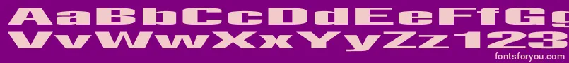 LightsoutEx Font – Pink Fonts on Purple Background