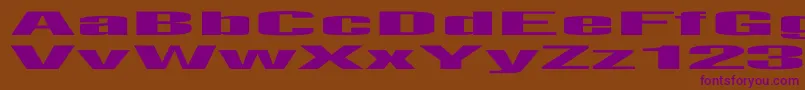 LightsoutEx Font – Purple Fonts on Brown Background