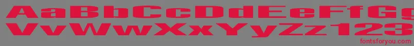 LightsoutEx Font – Red Fonts on Gray Background